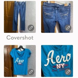 Aero 👢cut👖 11/12+Excellent Aero NY tee Sz S/P